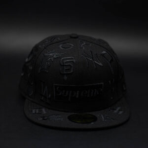 SUPREME X NEW ERA 59FIFTY MLB BOX LOGO ALL OVER BLACK