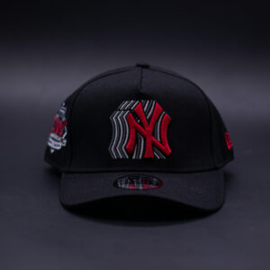NEW ERA 9FORTY A-FRAME MLB NEW YORK YANKEES STADIUM ANNIVERSARY FADE BLACK RED EDITION