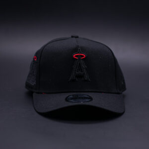 NEW ERA 9FORTY A-FRAME MLB ANAHEIM ANGELS 50TH ANNIVERSARY BLACK AND RED