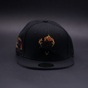 NEW ERA 59FIFTY NHL ANAHEIM DUCKS TEMPORADA INAUGURAL BLACK OUT FIRE EDITION